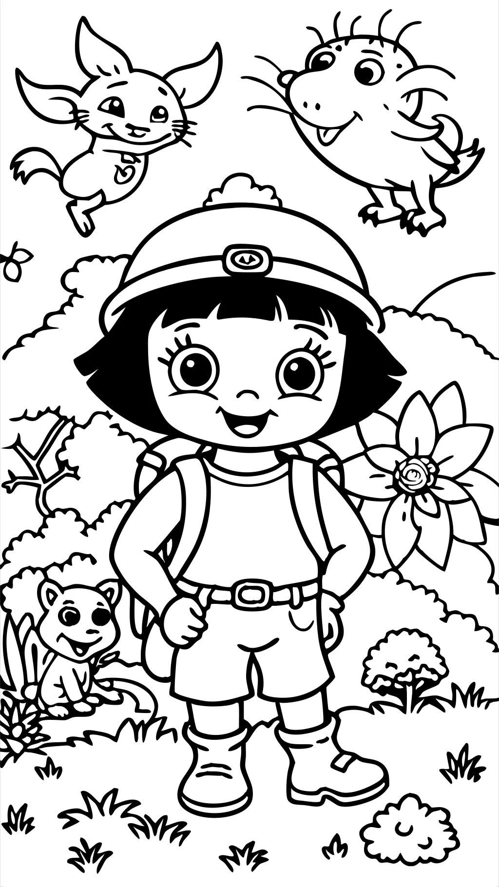 coloring page dora